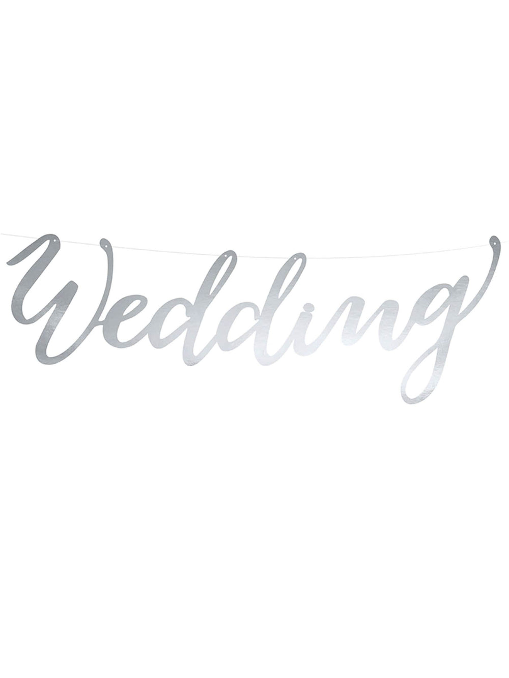 Гирлянда wedding за сватба, сребриста, от картон