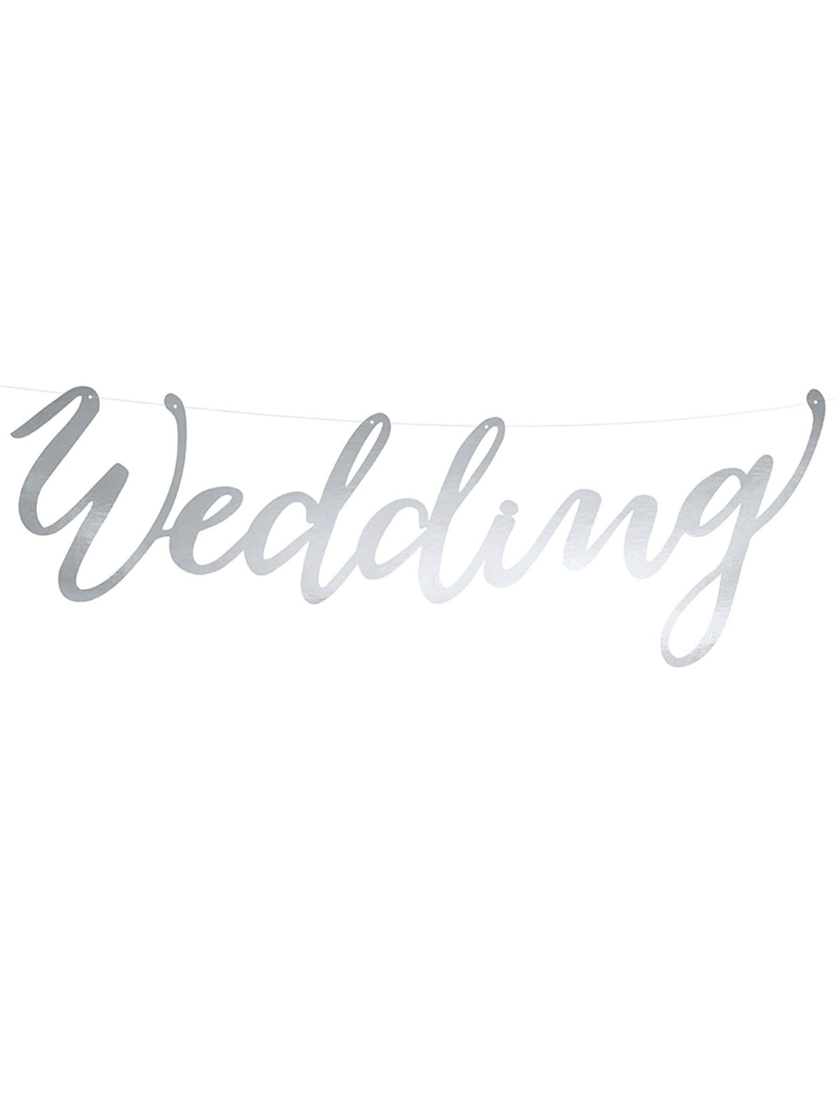 Гирлянда wedding за сватба, сребриста, от картон