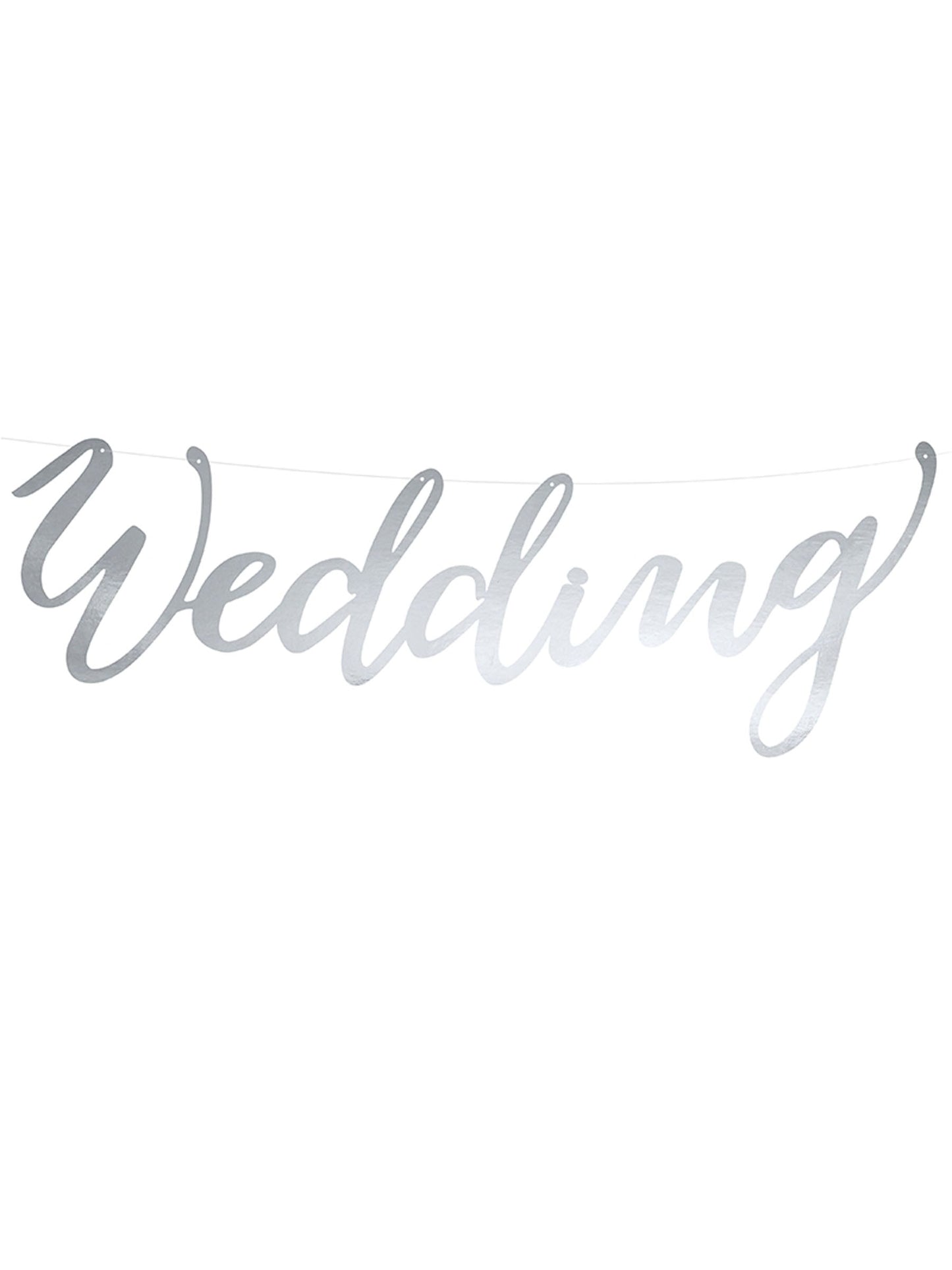 Guirlande wedding pour mariage argentée en carton