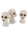 Décorations têtes de poupées cadavériques pour Halloween beige et noir