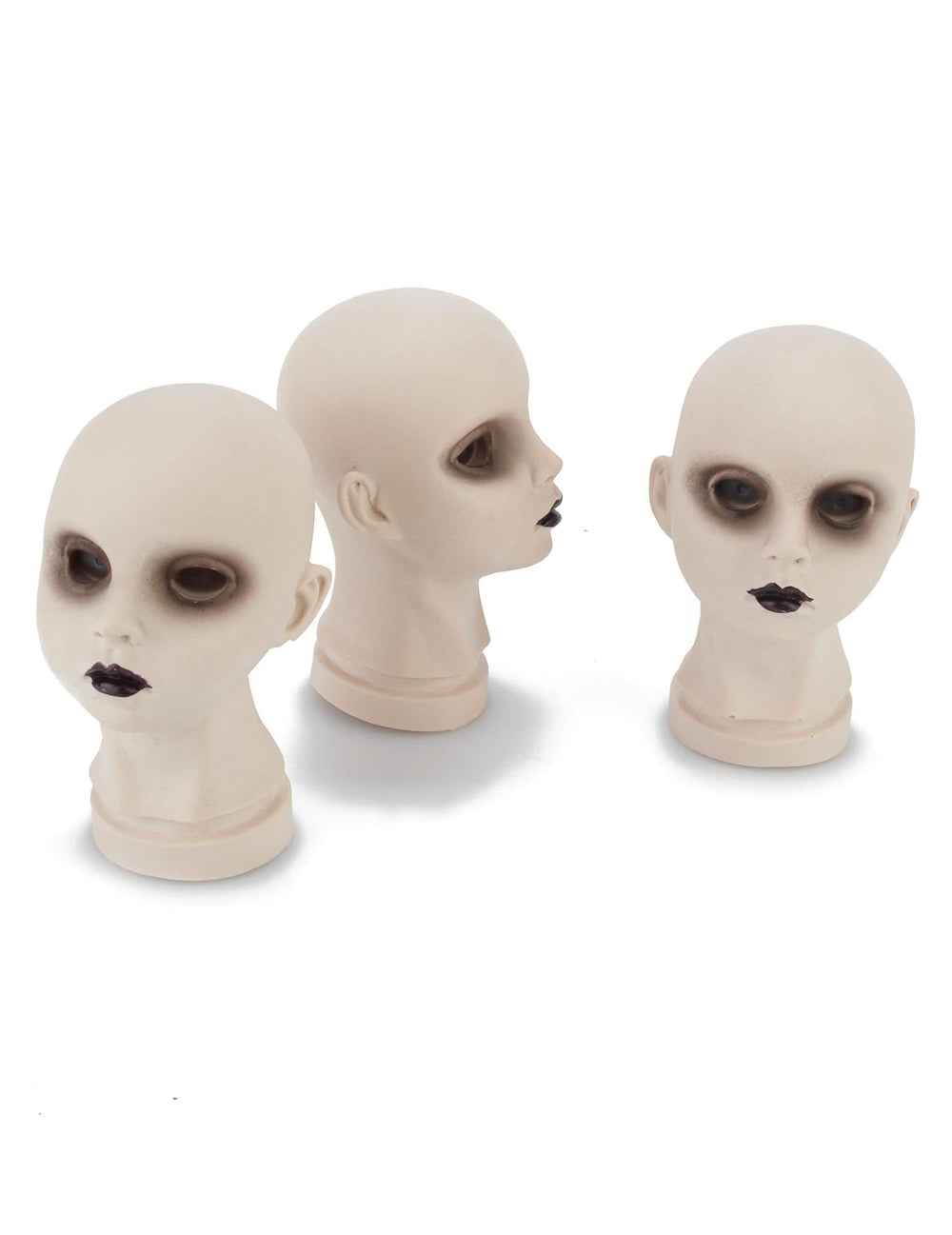 Декорации с глави на зловещи кукли за halloween бежов и черен