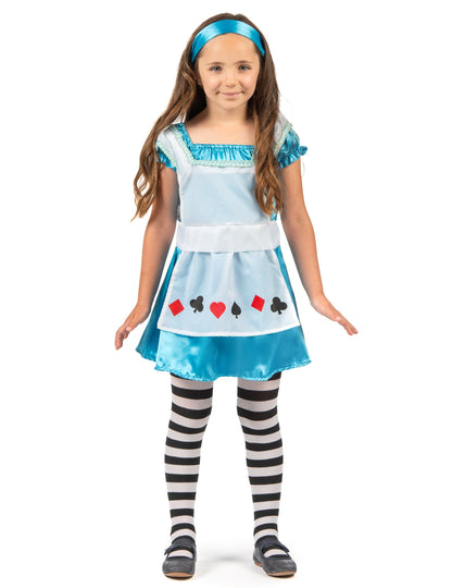 Преден изглед на дегизировката Алиса за момиче