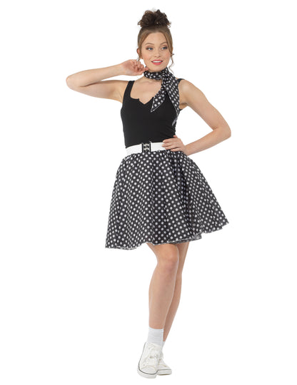 Костюм от 1950 г. черен с женски грах