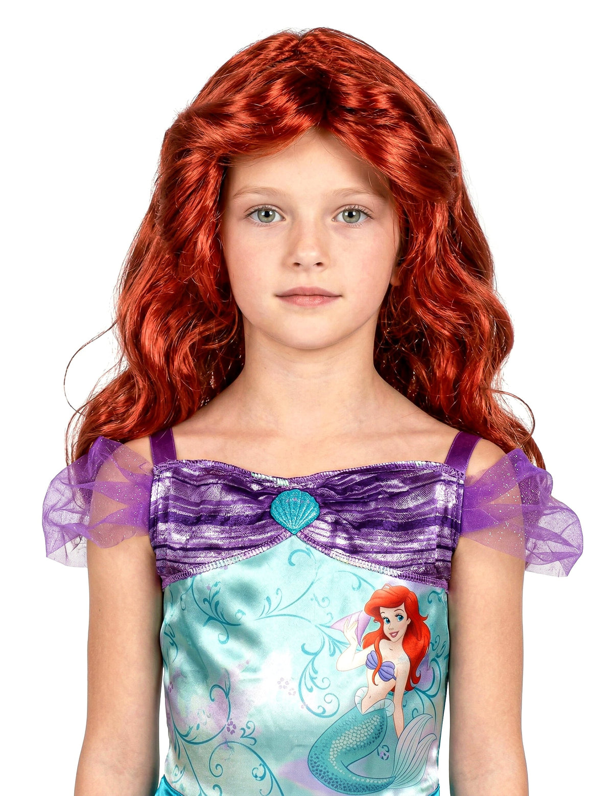 Gros plan sur le bustier du déguisement Ariel la Petite Sirène basique