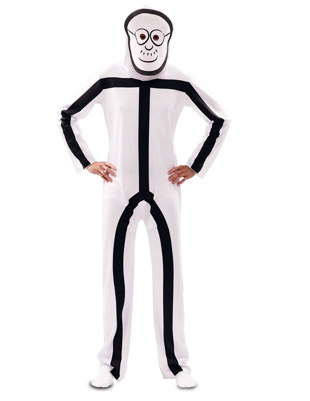 Маска на старец от костюма Stickman за възрастен