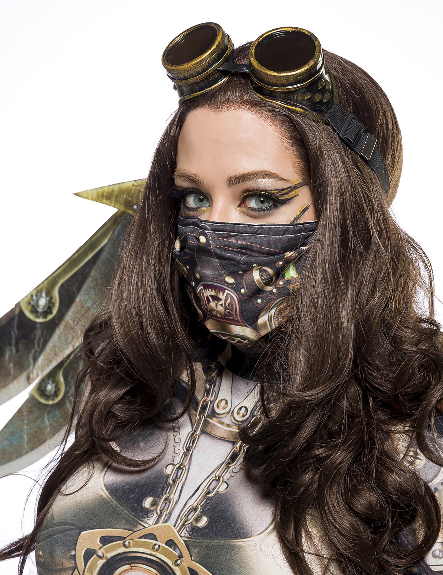 Авиатор прикрийте луксозната жена steampunk
