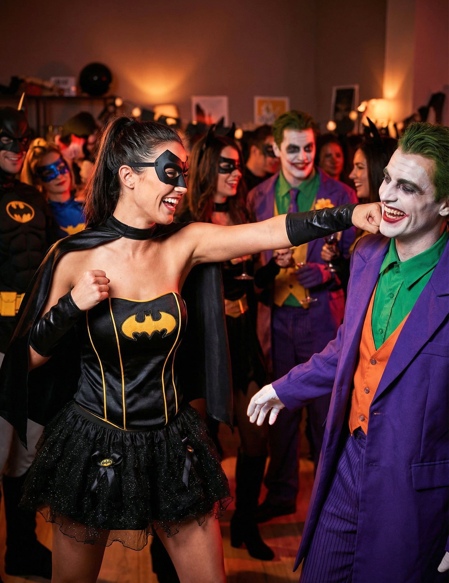 Секси жена batgirl костюм