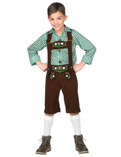 Зеленият баварски костюм на момчетата