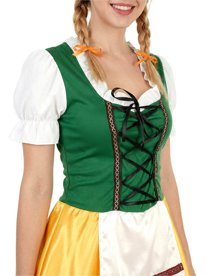 Détail du laçage du bustier du déguisement bavaroise pour femme