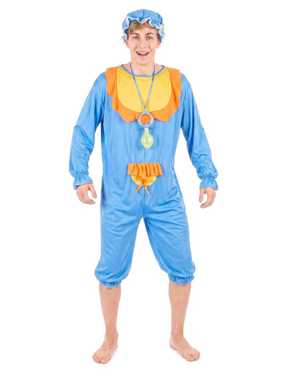Déguisement bébé bleu et jaune homme