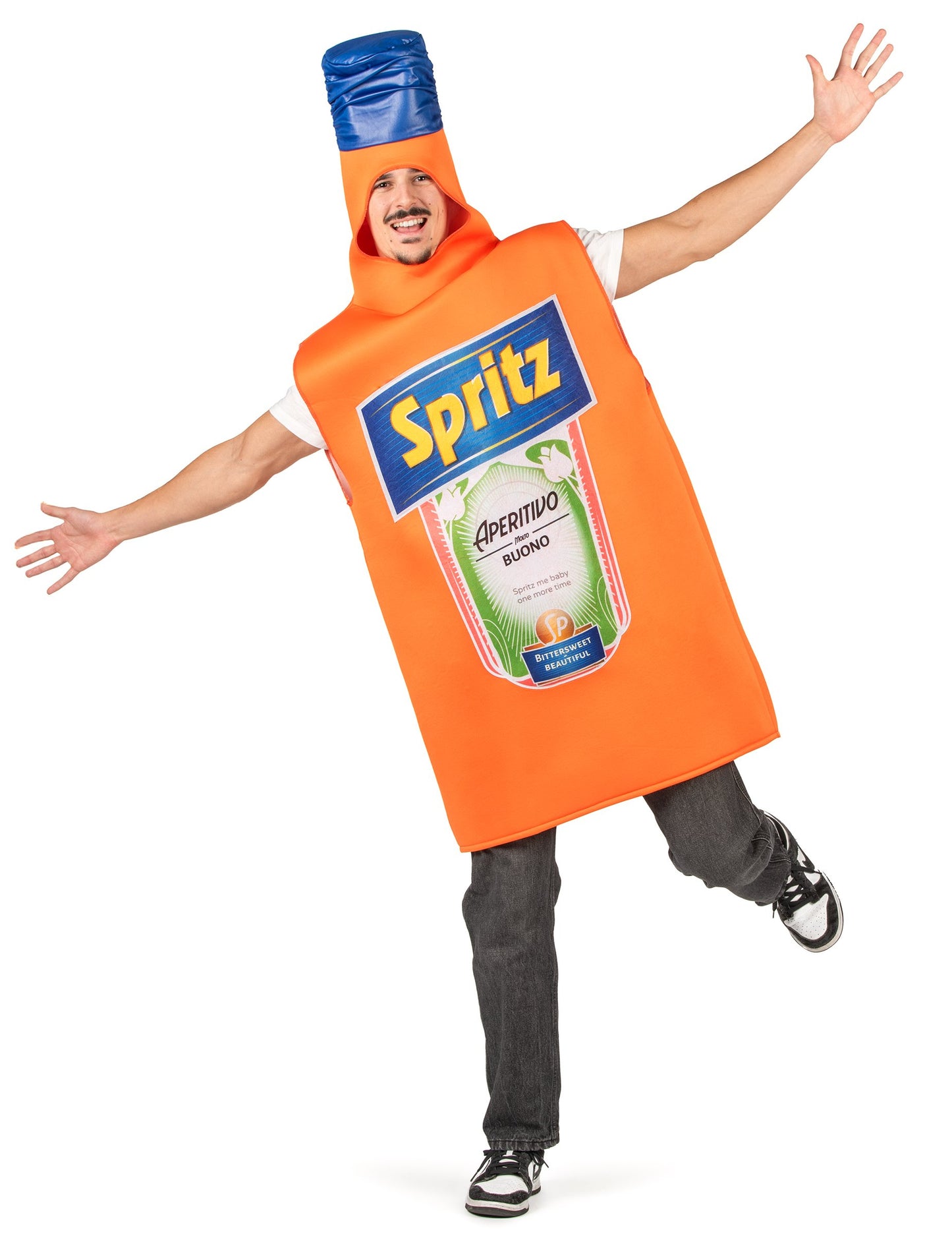 Костюм за възрастни с бутилка оранжев аперитив