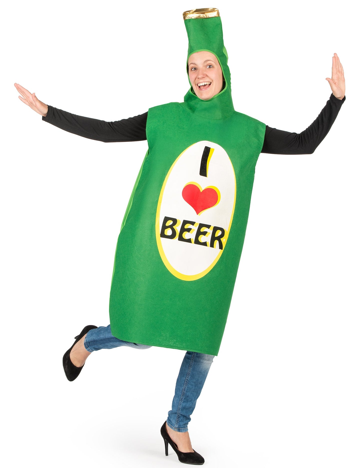 Костюм за бутилка за възрастни зелена бира