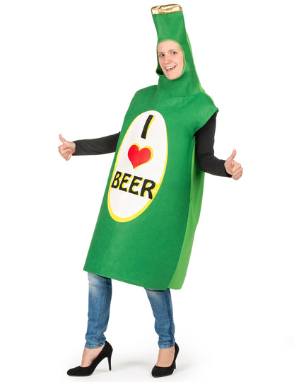 Костюм за бутилка за възрастни зелена бира
