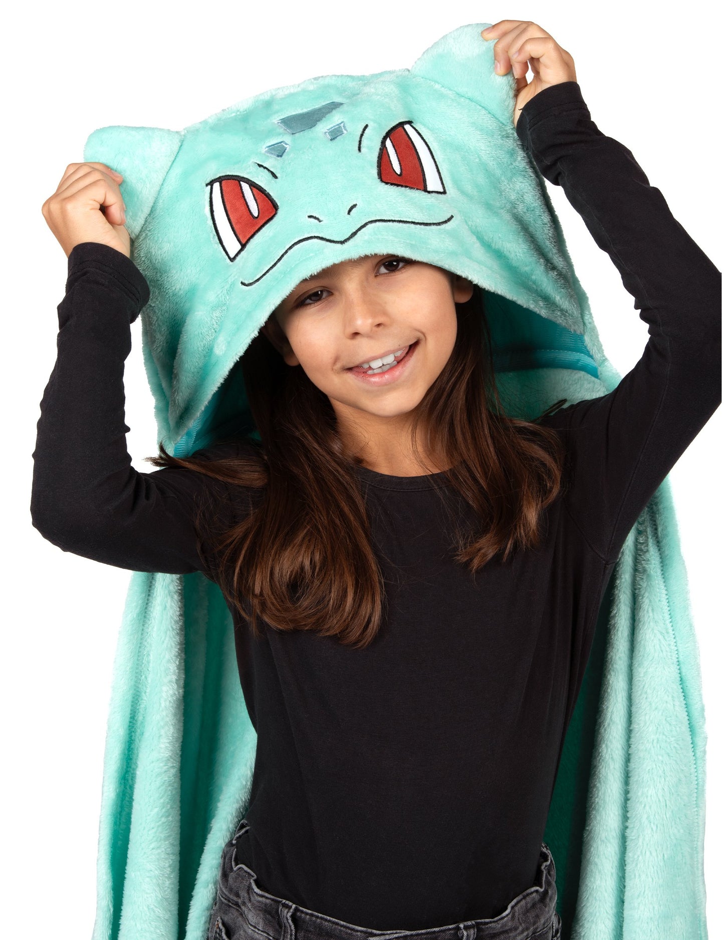 Детски костюм Bulbizarre поларено пончо с качулка Покемон™ 