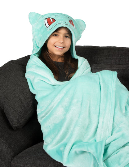 Детски костюм Bulbizarre поларено пончо с качулка Покемон™ 