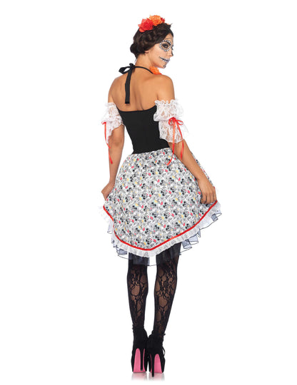 Калавера жена Dia de los Muertos костюм