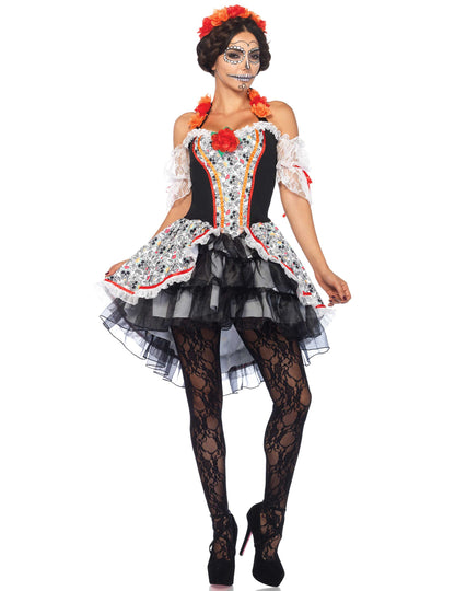 Калавера жена Dia de los Muertos костюм