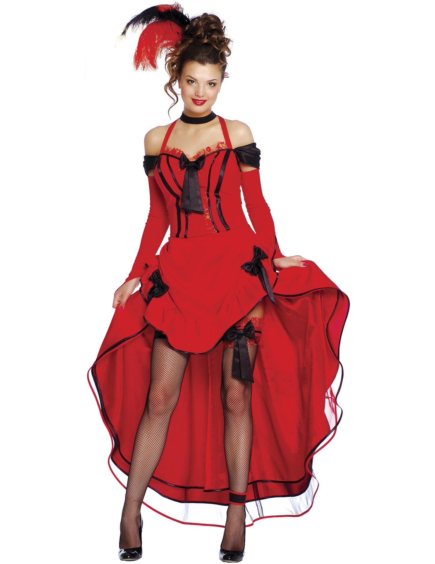 Red Cancan костюм с черни възли
