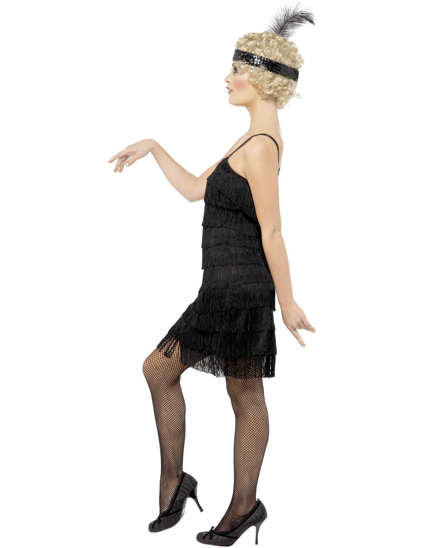 Vue de profil du déguisement charleston pour femme