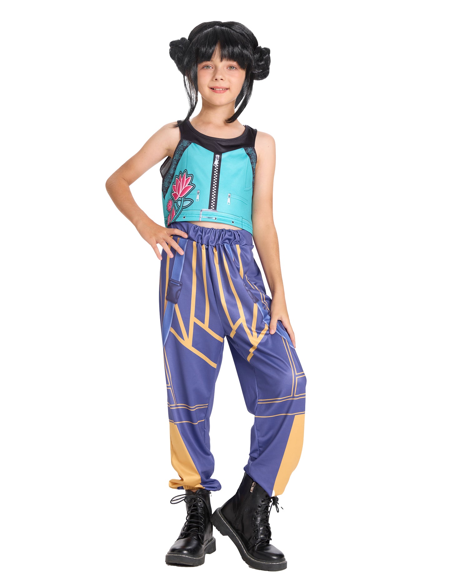 Карнавален костюм Ловджийка на демони Kpop с панталон за момиче 