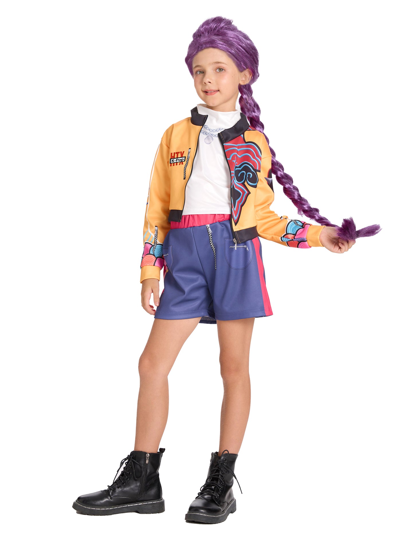 Карнавален костюм Ловец на демони Kpop с къси панталонки за момиче 