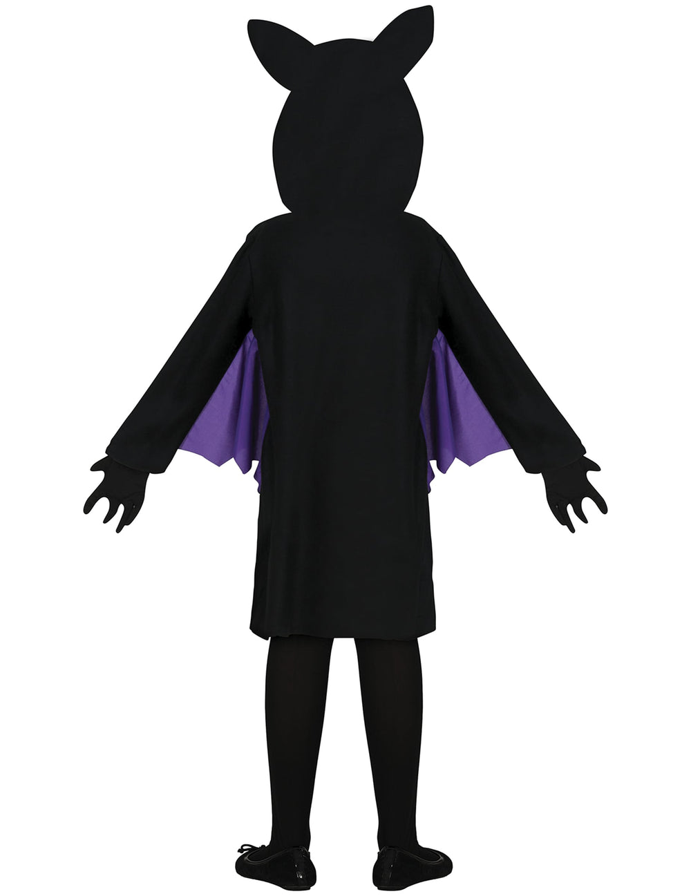 Vue de dos du déguisement de chauve-souris pour fille