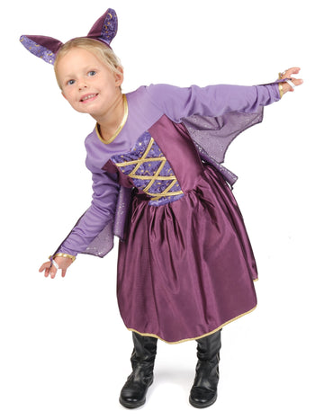 Виолетово момиче прилеп костюм