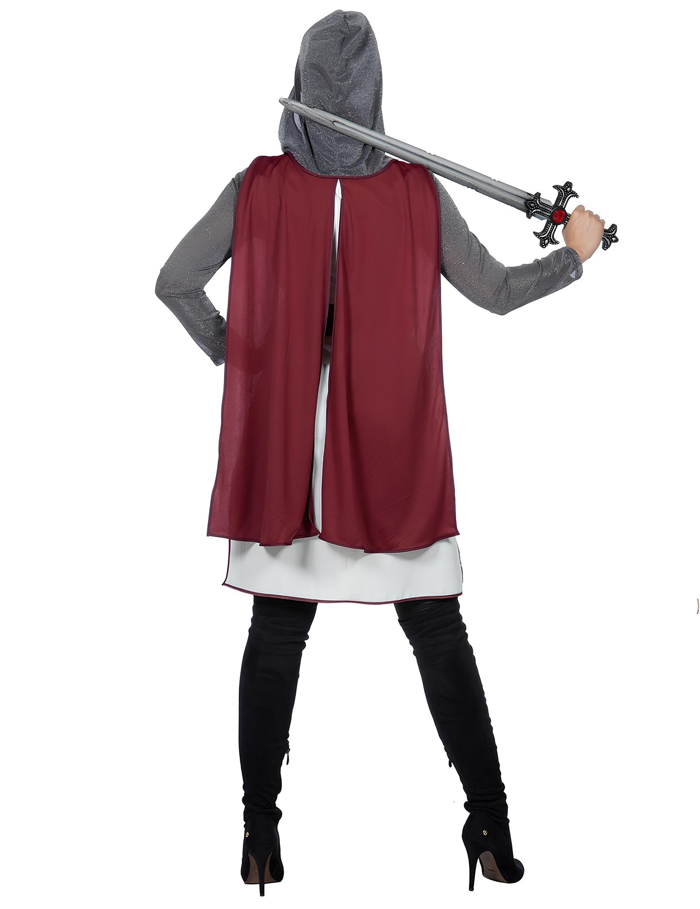 Луксозен костюм на рицар-тамплиер за жени 