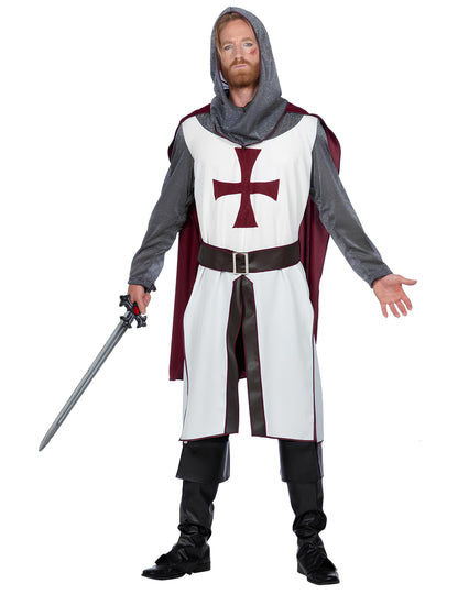 Луксозен рицарски тамплиерски костюм за мъже 
