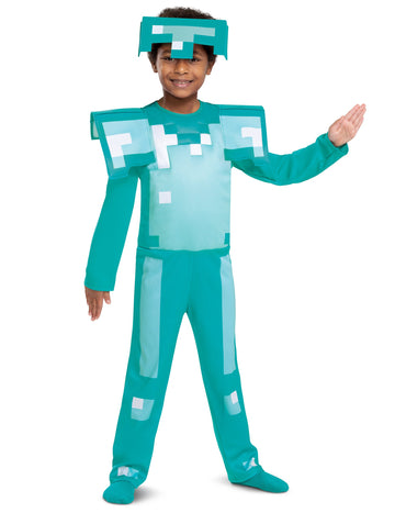 Класически детски костюм на Minecraft Diamond Armor