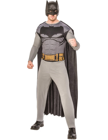 Déguisement classique Batman pour adulte gris et noir avec cape et masque