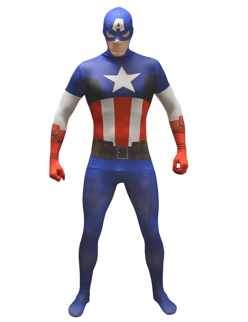 Изглед отпред на класическия костюм Captain America™ Morphsuits™