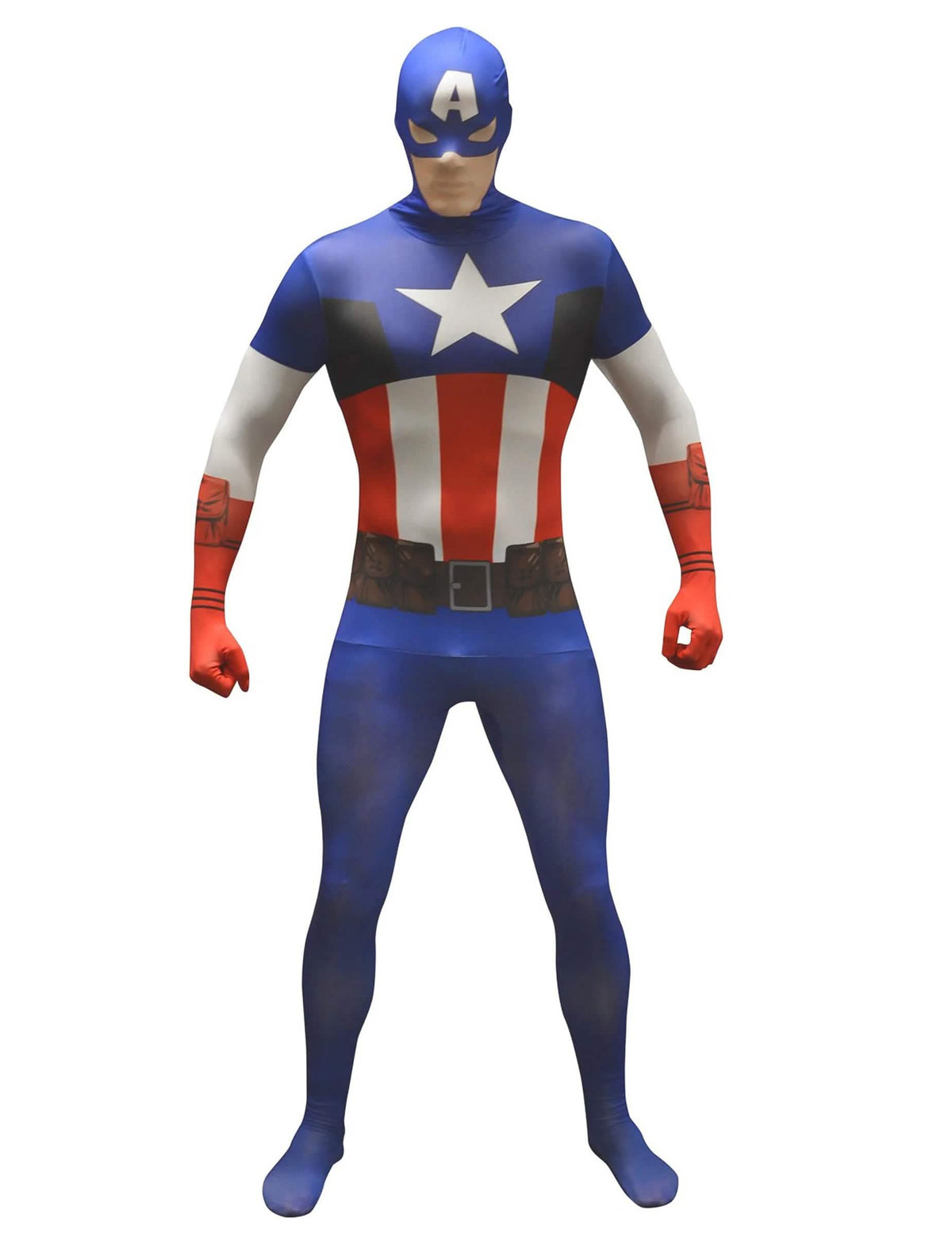 Изглед отпред на класическия костюм Captain America™ Morphsuits™
