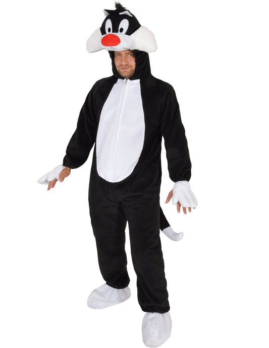 Déguisement classique Grosminet Looney Tunes pour adulte noir et blanc