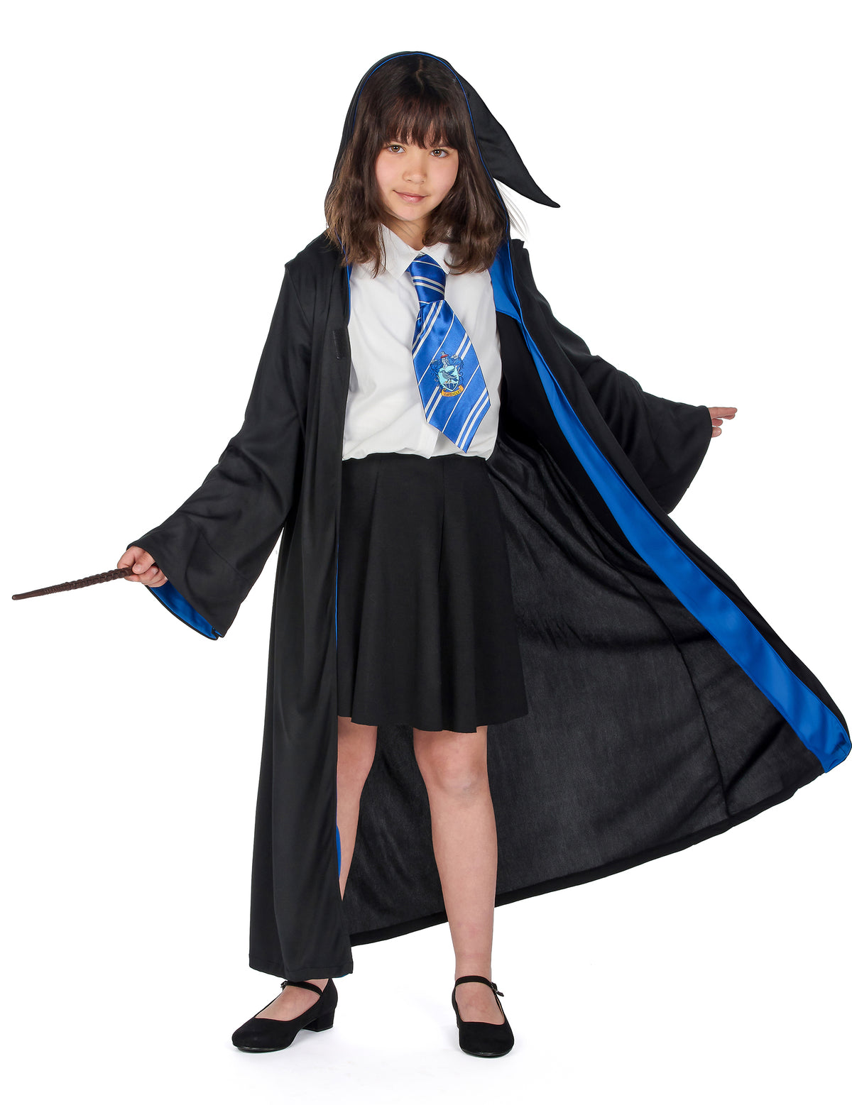 Déguisement classique Serdaigle Harry Potter pour enfant noir et bleu avec cravate