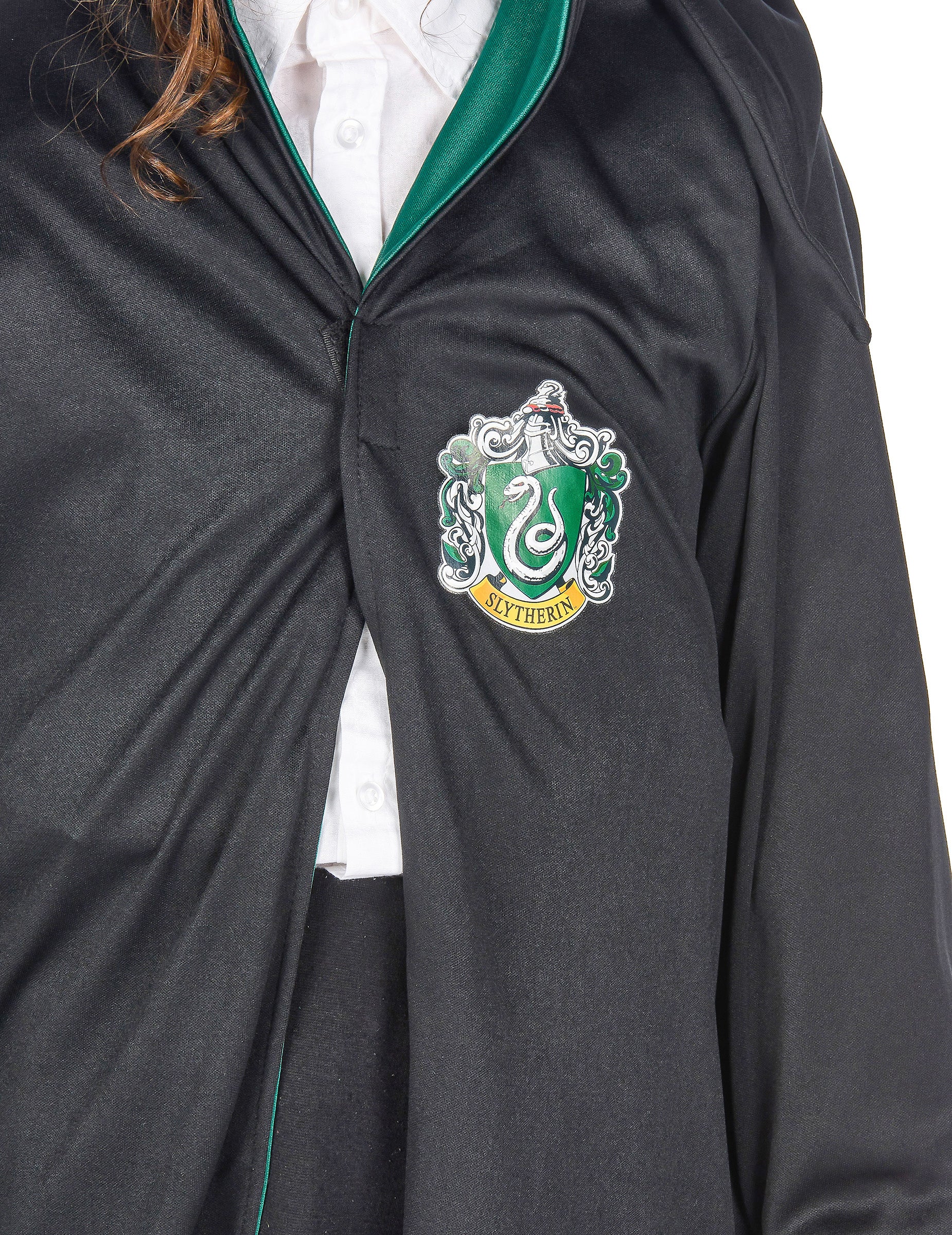 Détail de l'écusson du déguisement classique Serpentard Harry Potter