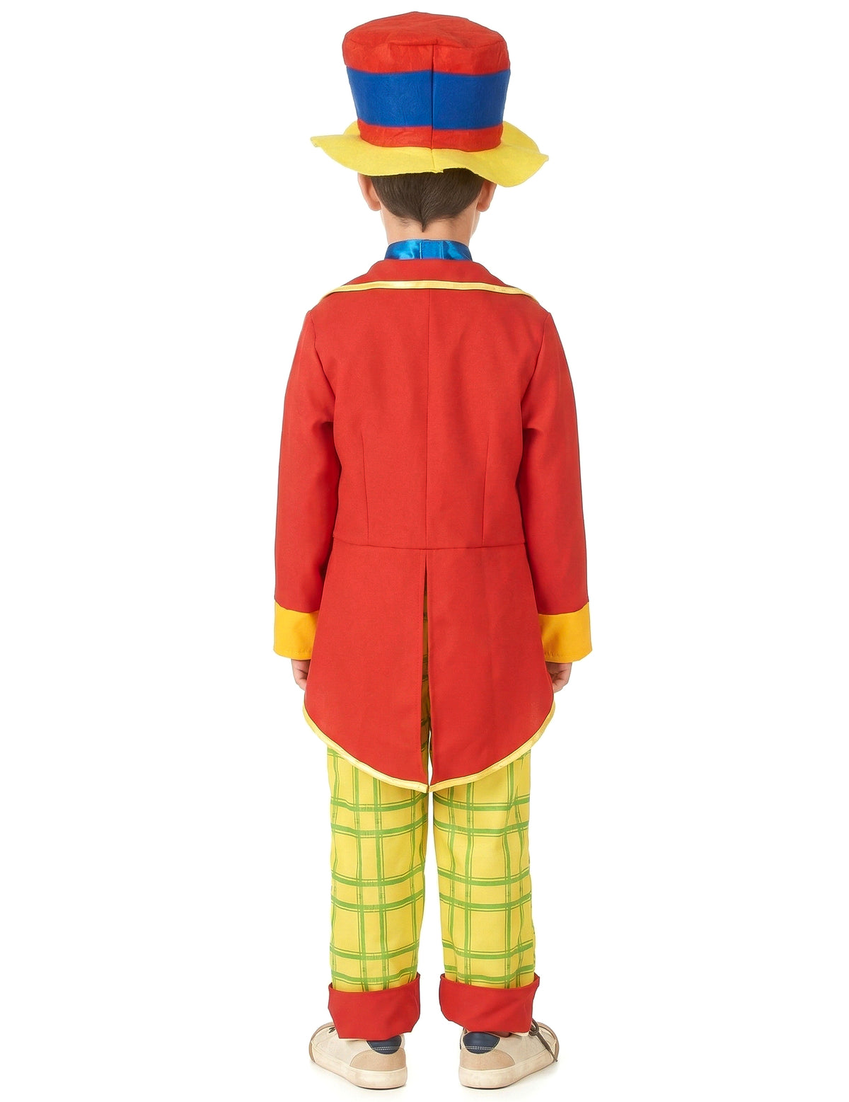 Vue de dos du déguisement clown amusant pour garçon