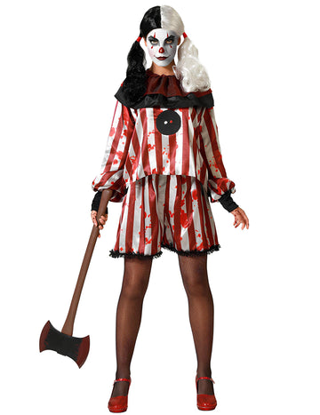 Кошмарен клоун костюм за жени плюс размер