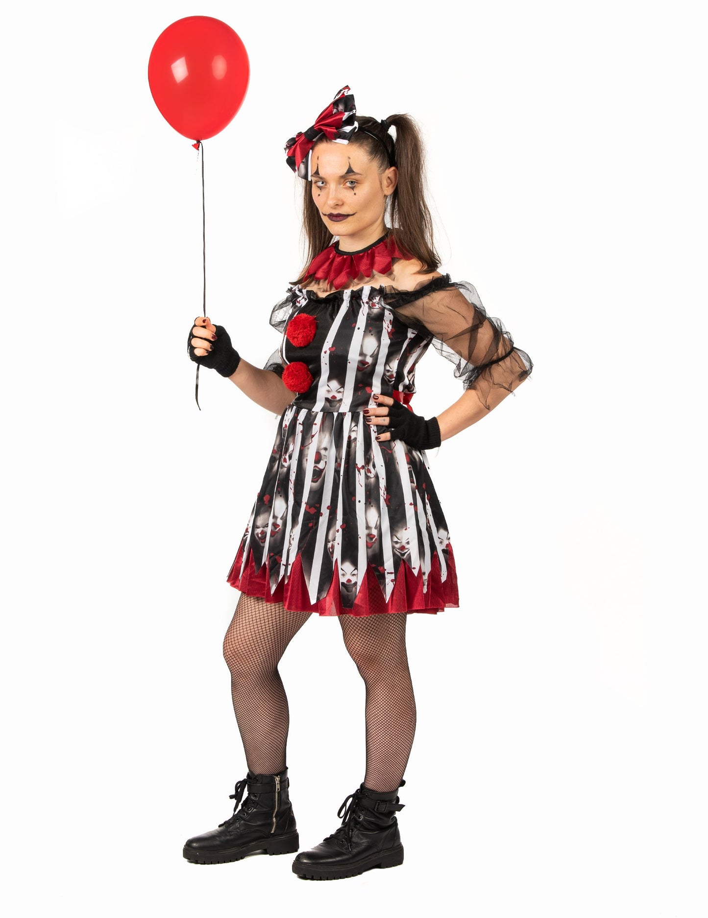 Луксозен луд лудов клоун костюм на жените