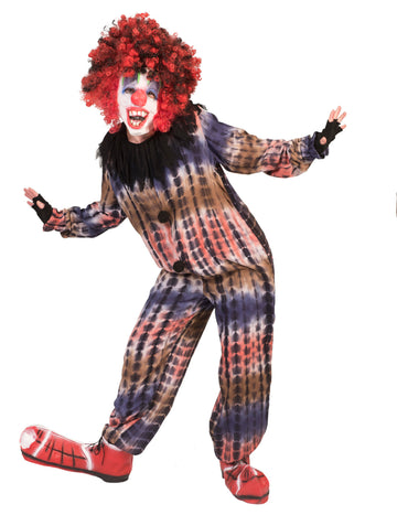 Плашещо момче клоун маскировка