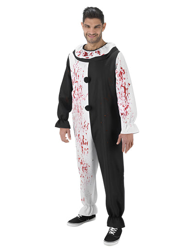 Déguisement clown ensanglanté Terrifier™ pour adulte noir et blanc