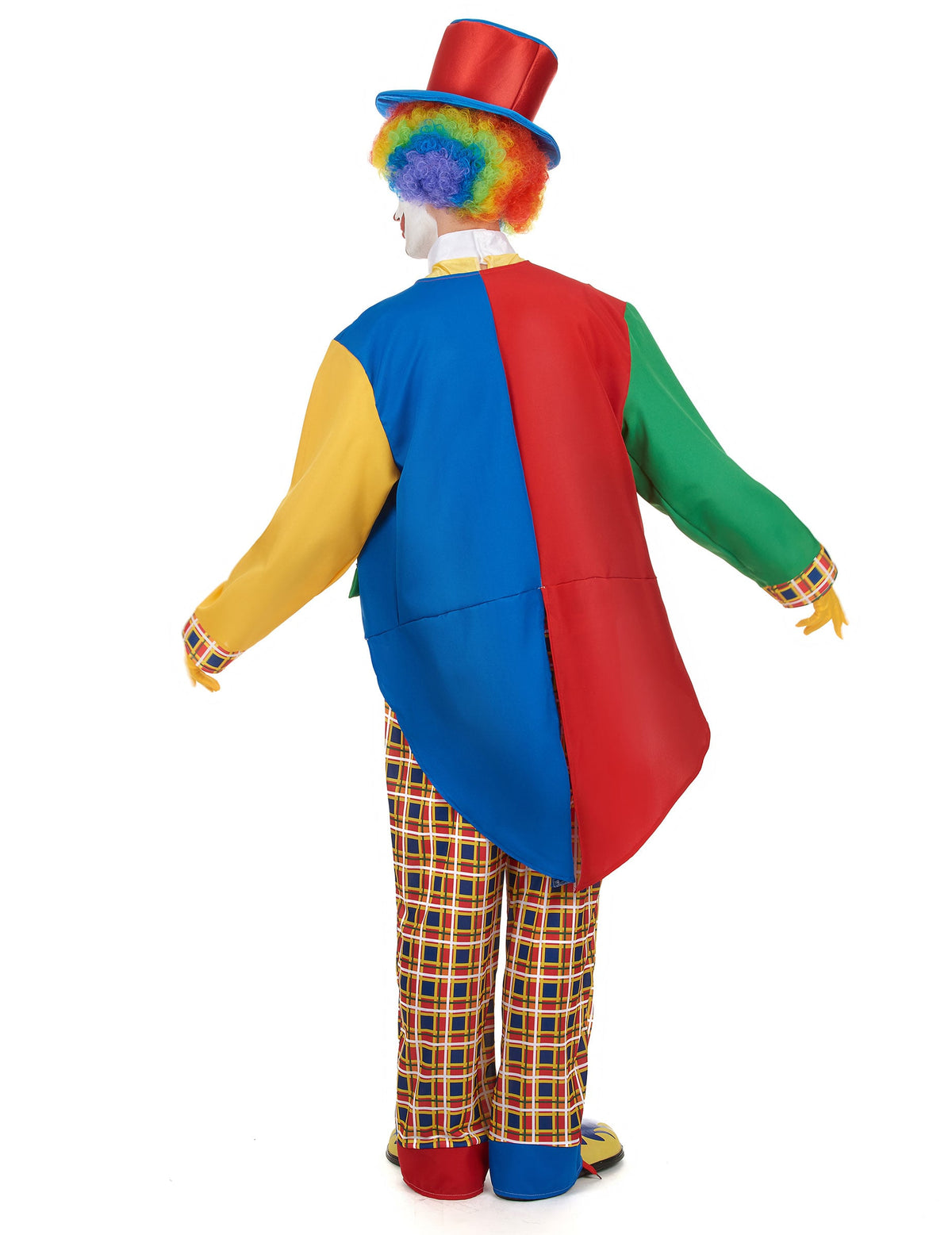 Vue de dos du déguisement clown de cirque pour homme
