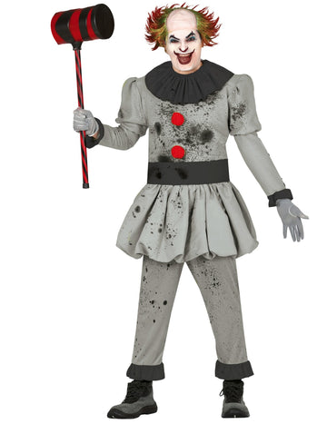 Човек клоун прикрива човек