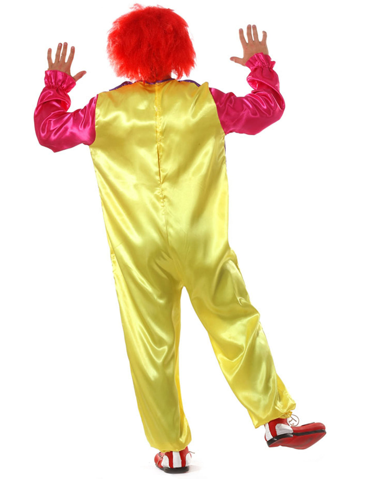 Vue de dos du déguisement clown tueur pour adulte