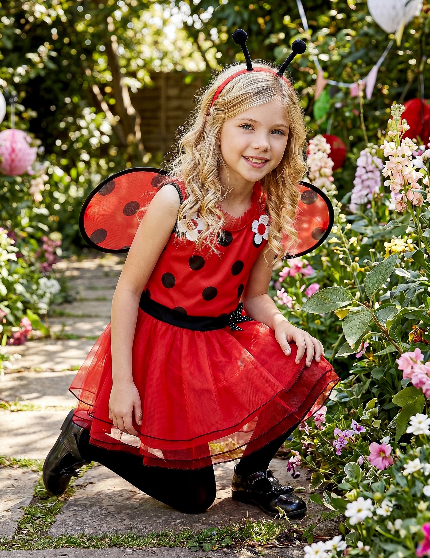 Déguisement Coccinelle fleurs fille