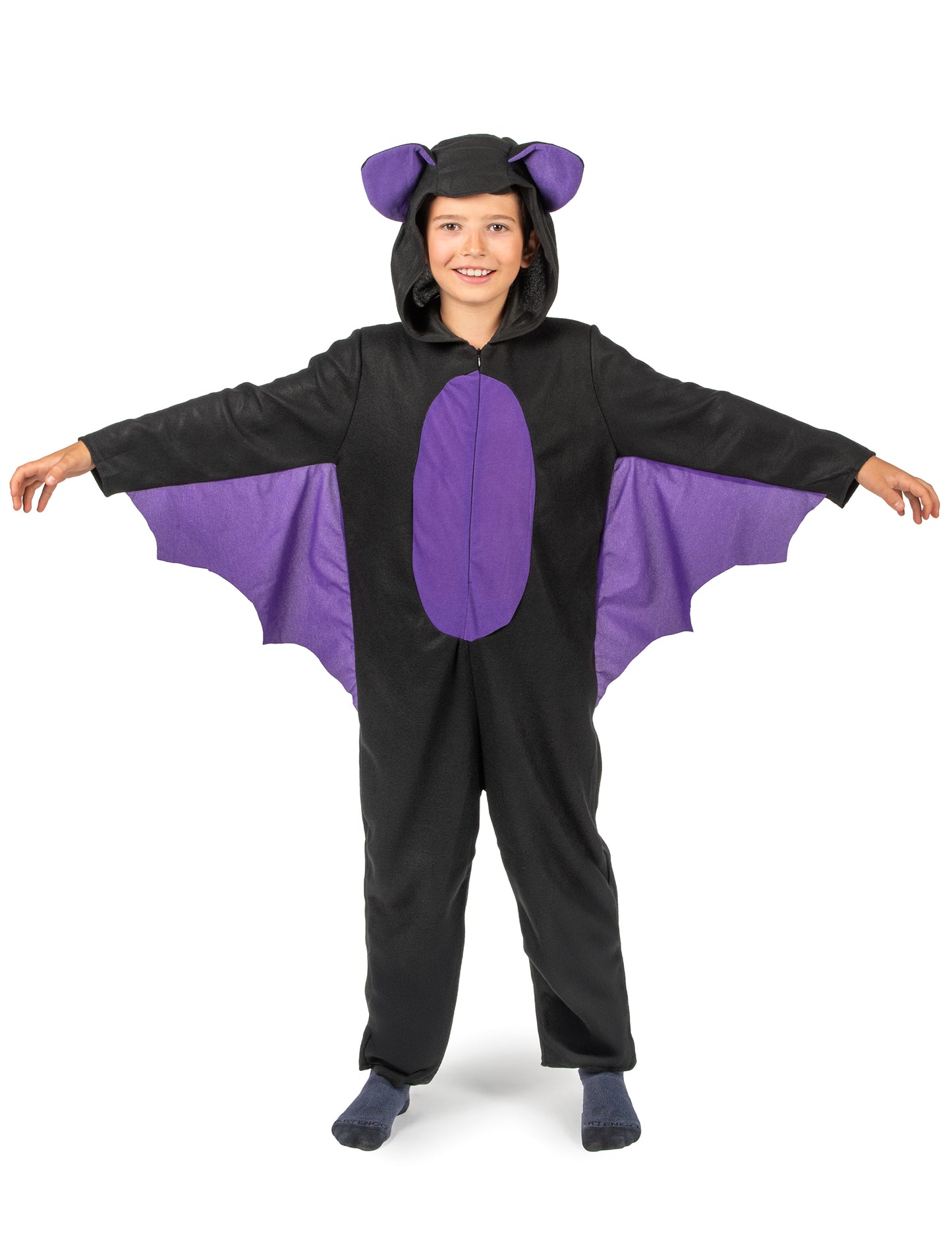 Черно и лилаво момче комбиниране на костюм