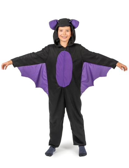 Черно и лилаво момче комбиниране на костюм