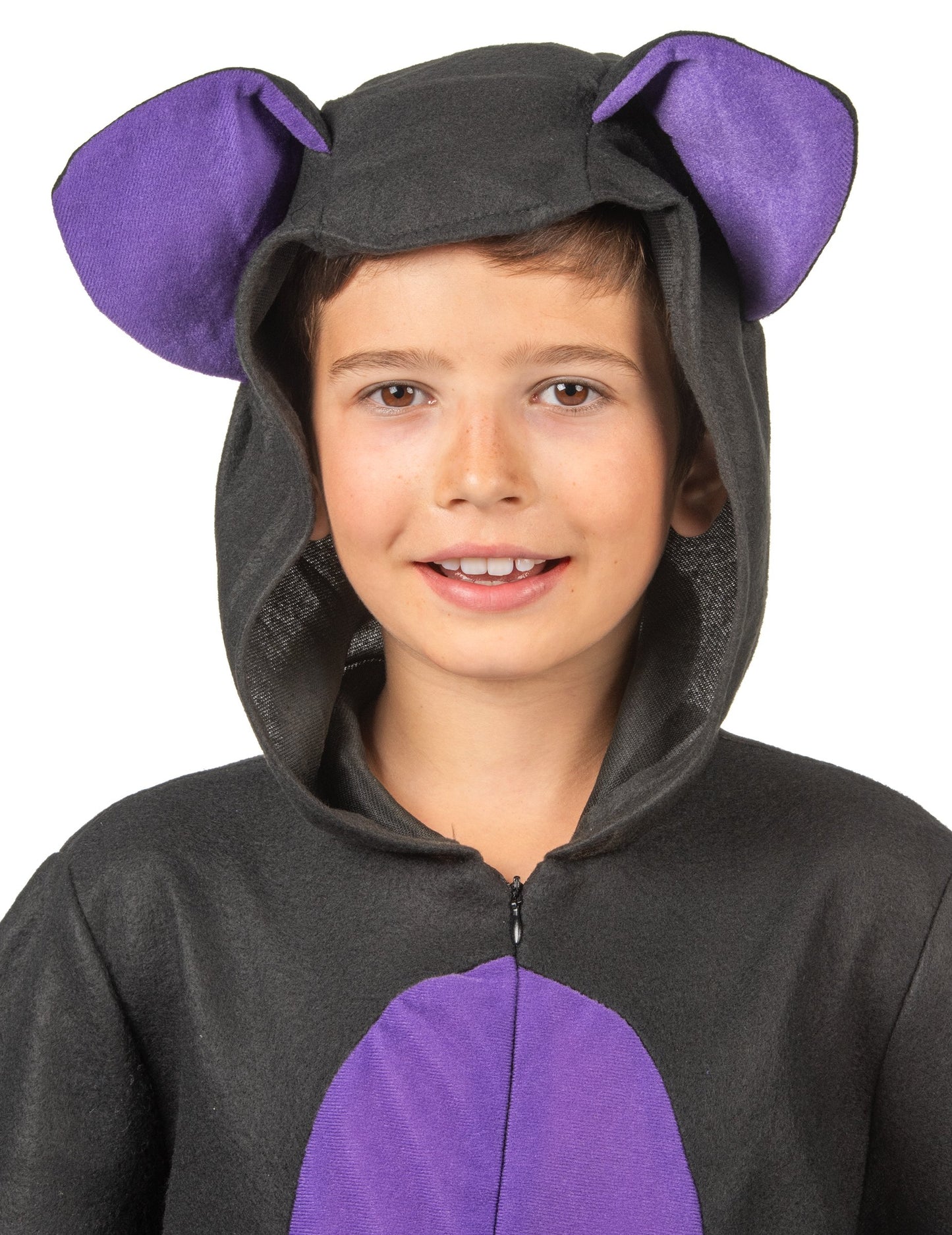 Черно и лилаво момче комбиниране на костюм