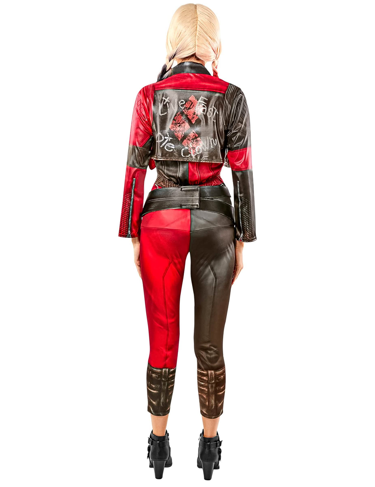 Изглед отзад на костюма гащеризон Harley Quinn Suicide squad 2