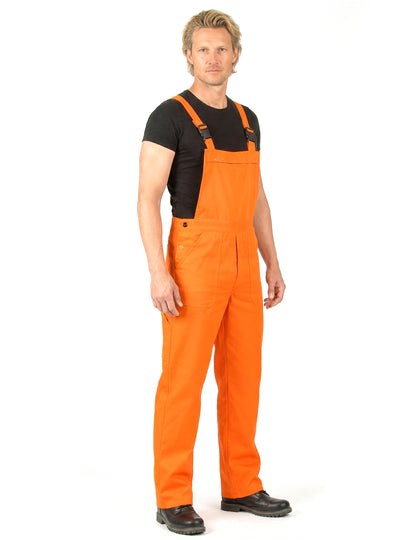 Vue de trois-quarts du déguisement combinaison orange fluo